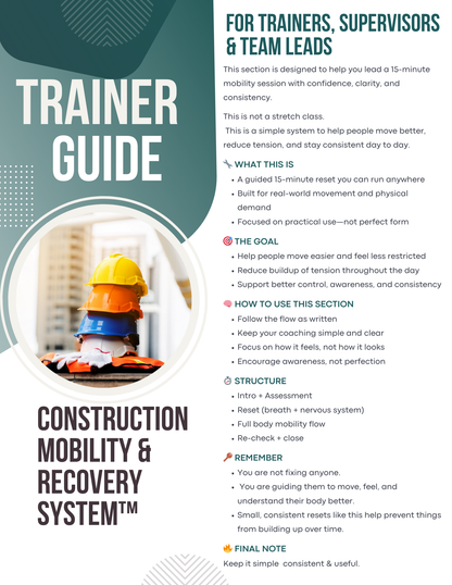 Construction Mobility & Recovery Workshop™
