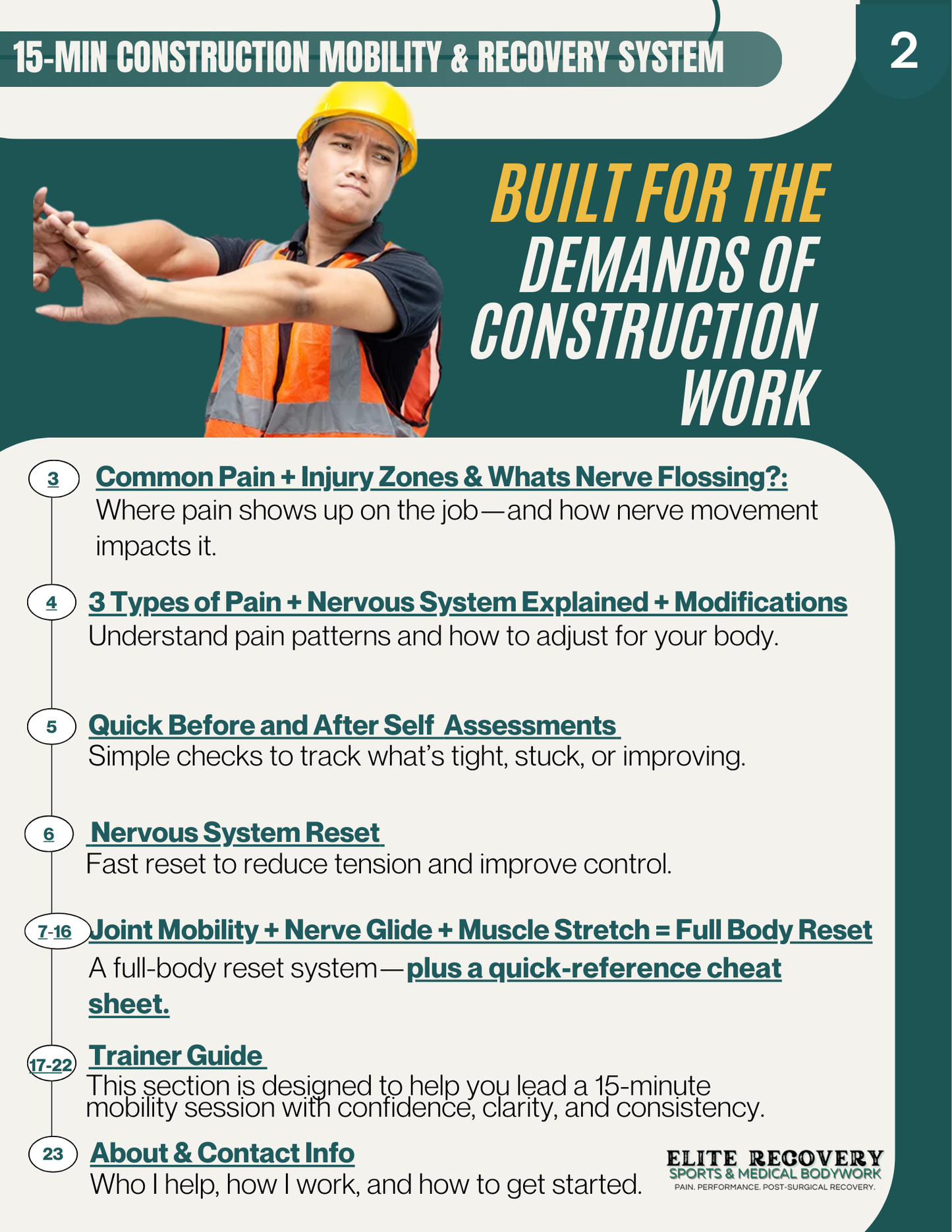 Construction Mobility & Recovery Workshop™